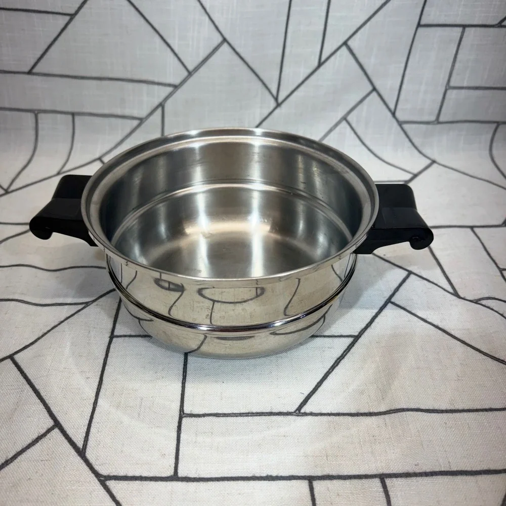 Saladmaster Double Boiler Insert 8 Inch Silver Stainless Steel Cookware